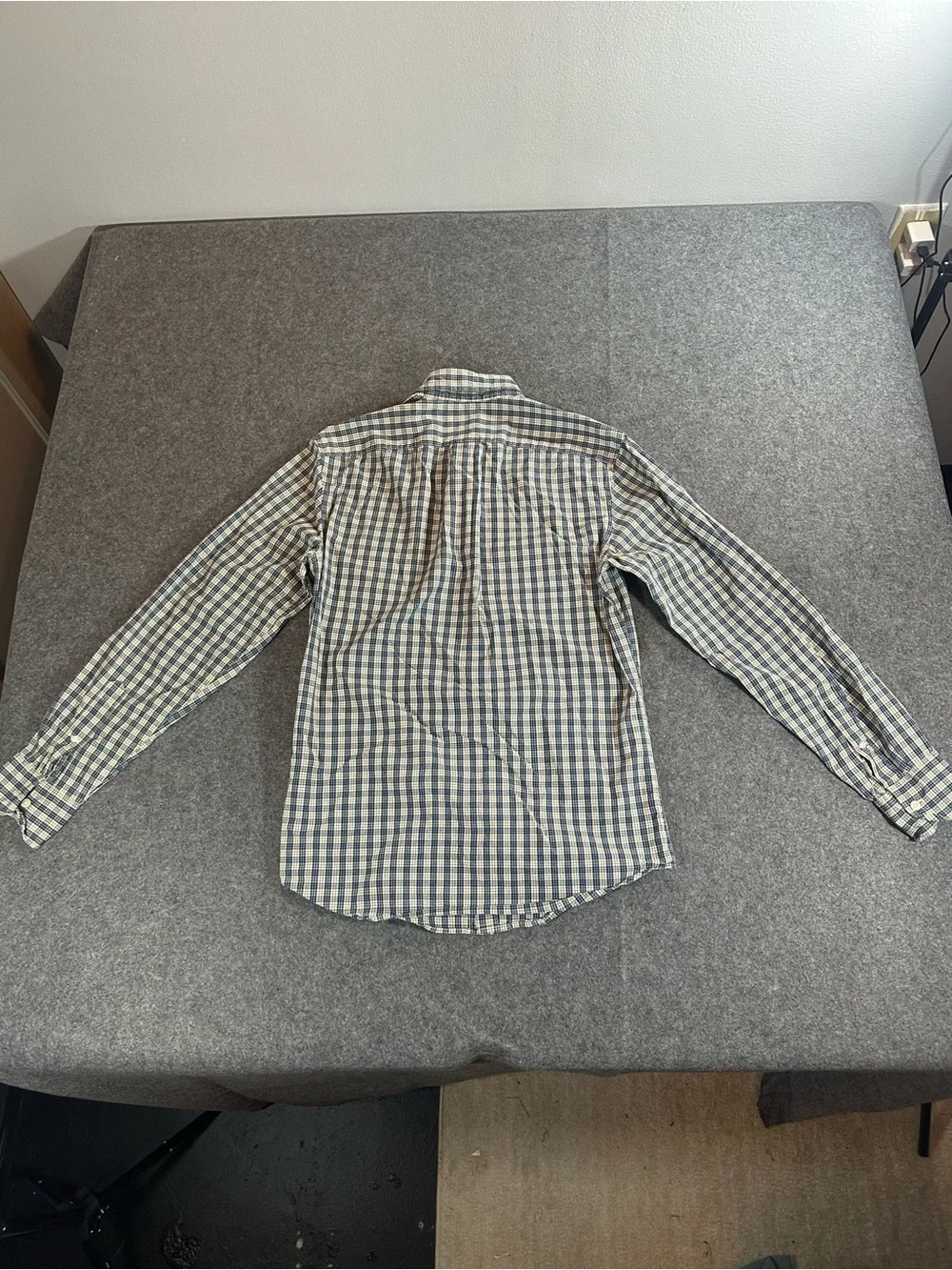 J. Crew Men's Blue Gingham Button-Down Shirt